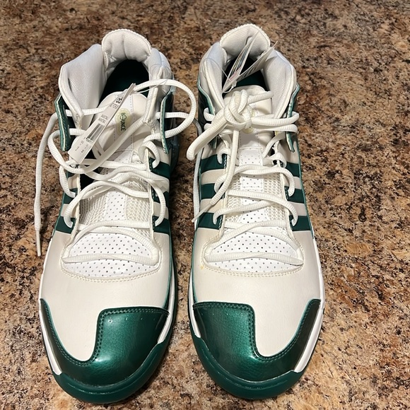 Adidas shoe size 15, color is white forest green - Picture 4 of 6